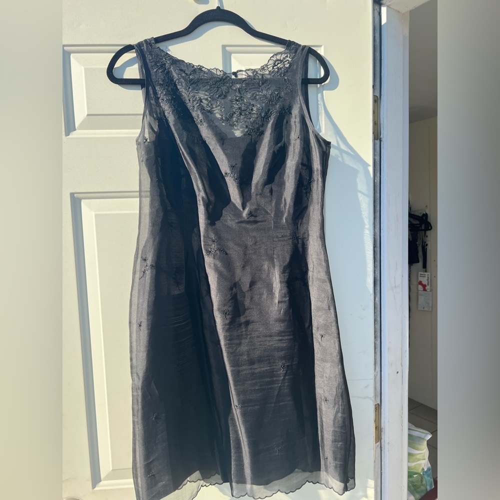 Ann Taylor Black Lace Midi Dress